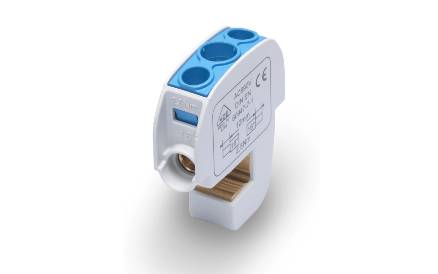 Conductor connection terminal blue