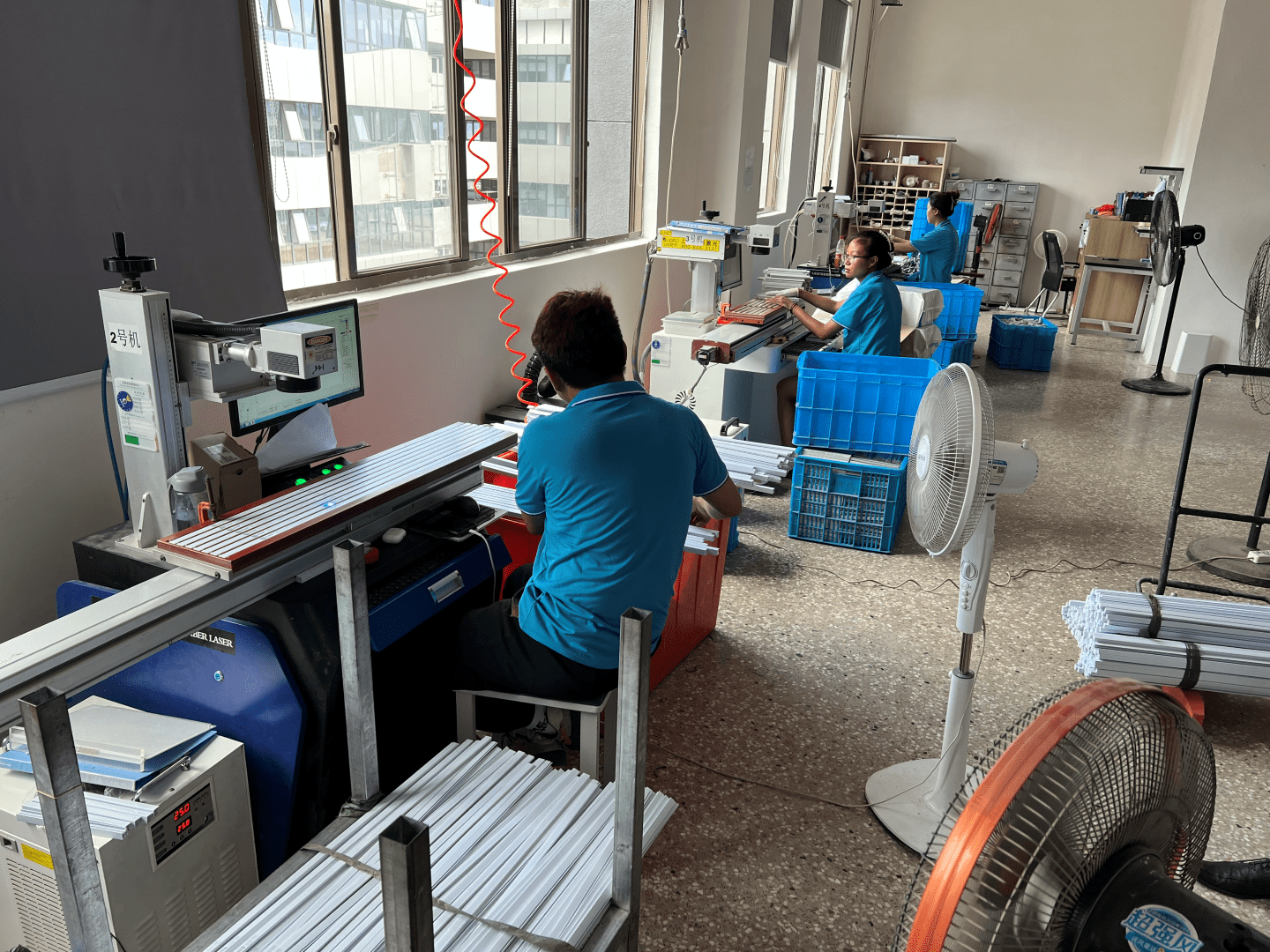 Fertigung in China Bereich Laserbeschriftung