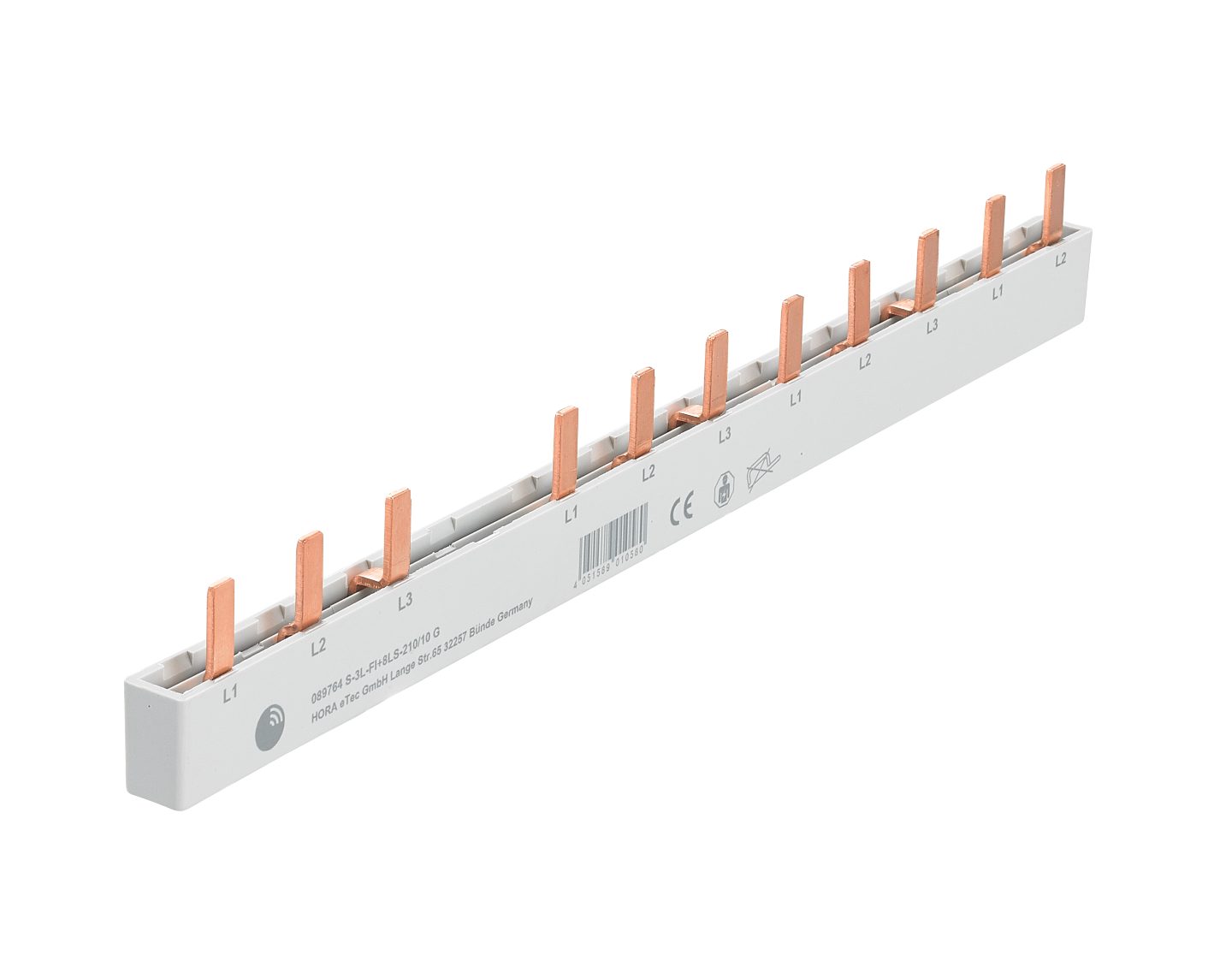 SlimRail Phasenschiene Steg 3-polig FI